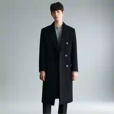 CUCHOHOMME Double-Breasted Wool Coat Winter Thick
