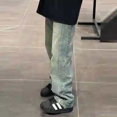 悍戈 美式复古高街风百搭休闲裤牛仔裤 男女同款