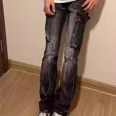 RAMPAGE Vintage Washed Cargo Jeans