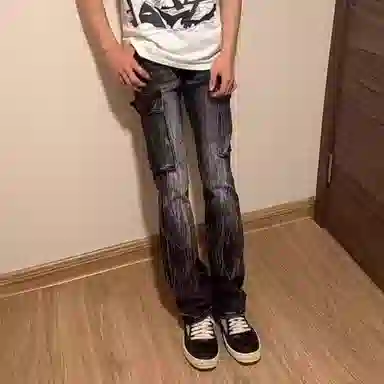 RAMPAGE Vintage Washed Cargo Jeans