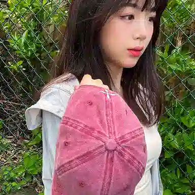 冠辉 简约十字刺绣复古做旧户外遮阳防晒 棉质 棒球帽 男女同款情侣款