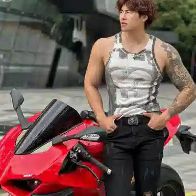 JW Punk Skull Canvas Belt