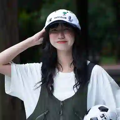 尚先生 趣味动物刺绣黑白拼色春夏韩版休闲软顶 棉 鸭舌帽 男女同款情侣款