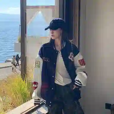 JIMI&JONS Embroidered Baseball Jacket