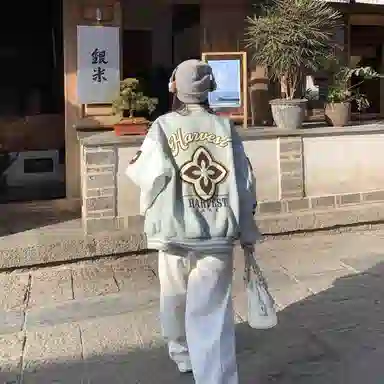 JIMI&JONS Embroidered Baseball Jacket