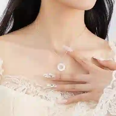 行金银中 三生有杏平安扣套链 温润细腻显白高级感 典雅端庄温柔气质出众 日常通勤吸睛百搭#好运天然 玉髓 项链 男女同款情侣款
