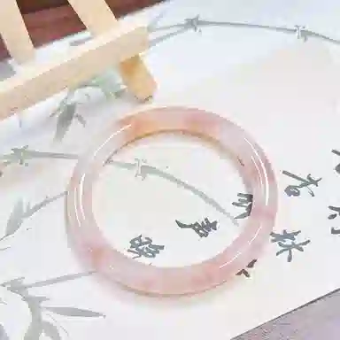行金银中 樱花粉桃花酿 三生三世桃花灼灼温柔甜美 古色古香温润气质首饰 猫眼石 手镯 女款