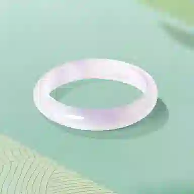 行金银中 紫罗兰透亮莹润淡紫玉镯 芋泥啵啵温柔气质素圈美人镯 玉髓 手镯 男女同款情侣款