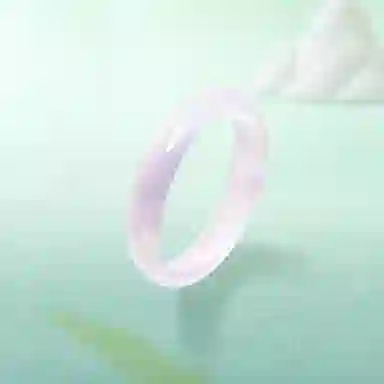 行金银中 紫罗兰透亮莹润淡紫玉镯 芋泥啵啵温柔气质素圈美人镯 玉髓 手镯 男女同款情侣款
