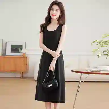 稻草人 简约百搭气质马甲背心裙针织套装 女款