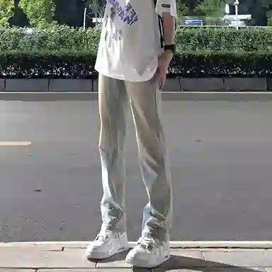 布客行 美式高街复古水洗百搭休闲直筒牛仔裤 男女同款