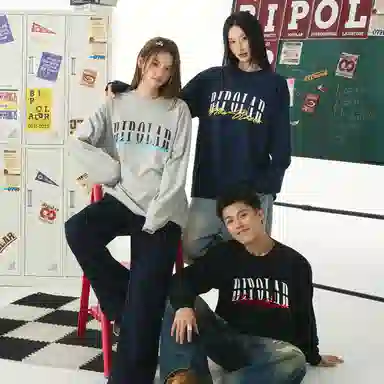 BIPOLAR Embroidered Pullover Tee