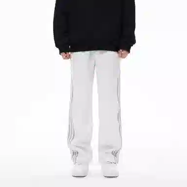 COLDSTONE Striped Loose Straight Pants