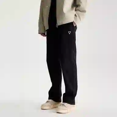 COLDSTONE Street Loose Straight Triangle Logo Pants