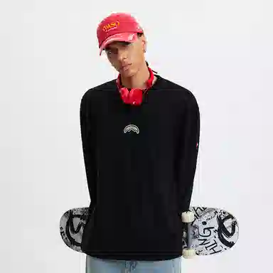SPRAYGROUND Shark Logo Long Sleeve Tee