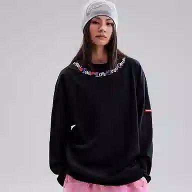 SPRAYGROUND Shark Logo Embroidered Long Sleeve Tee