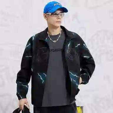 SPRAYGROUND Logo Shark Mouth Lightning Jacket