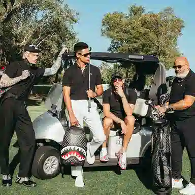 Sprayground Shark Mouth Checkered Backpack