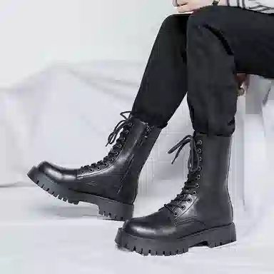 V ZERO FIVE Martin Boots Black