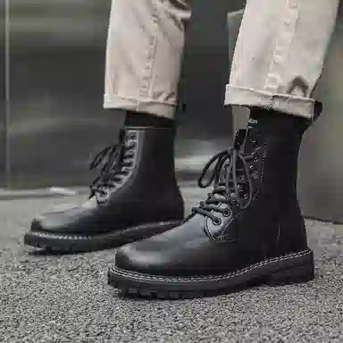 V ZERO FIVE Martin Boots Black