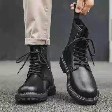 V ZERO FIVE Martin Boots Black