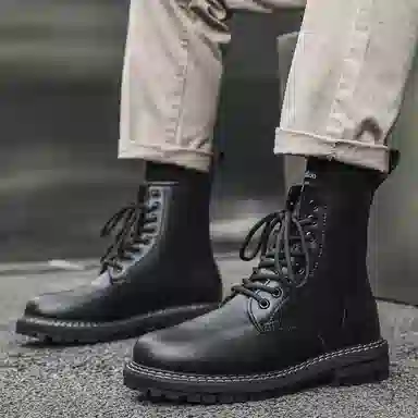 V ZERO FIVE Martin Boots Black