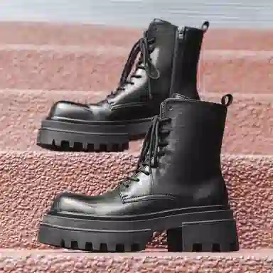 V ZERO FIVE Derby Boots Black