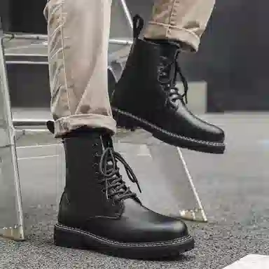 V ZERO FIVE Martin Boots Black