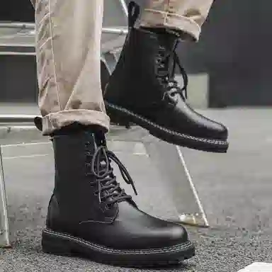 V ZERO FIVE Martin Boots Black