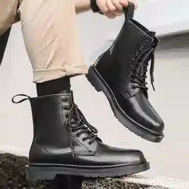 V ZERO FIVE Martin Boots Black