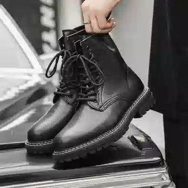 V ZERO FIVE Martin Boots Black