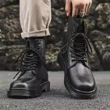 V ZERO FIVE Martin Boots Black