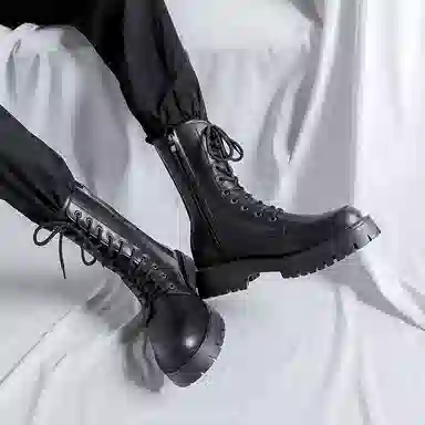 V ZERO FIVE Martin Boots Black