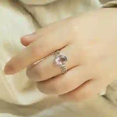 小银匠 个性百搭小众设计时尚天然 紫水晶 戒指 女款