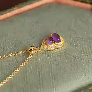 小银匠 葫芦新中式民族风复古气质福禄国潮百搭古风#好运天然 紫水晶 项链 女款