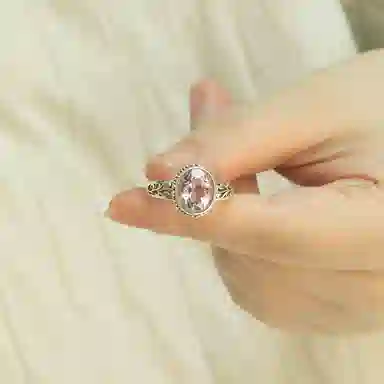 小银匠 个性百搭小众设计时尚天然 紫水晶 戒指 女款