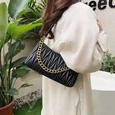 JIANGLIDA Pleated Chain Bag
