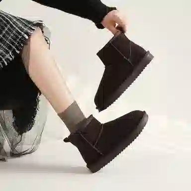 ZHR Snow Boots Waterproof Thick Sole