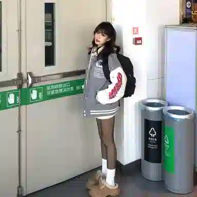 寻星记  美式潮流拼接刺绣夹克青春感与高级感并存棒球服 男女同款