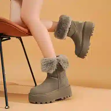 EBLAN Snow Boots Khaki