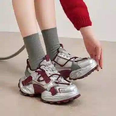 EBLAN Classic Retro Dad Shoes Red