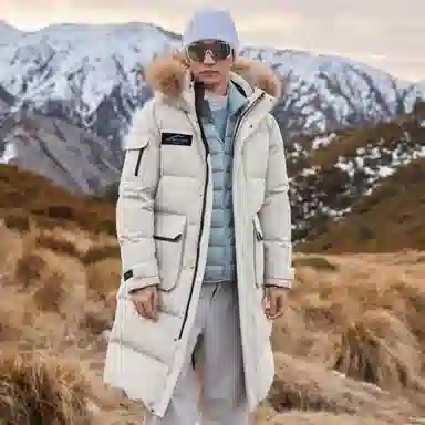 SNOW FLYING Wind Snow Series Long Down Jacket