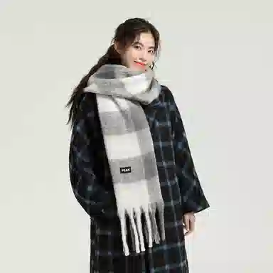 匹克 保暖防风秋冬季流苏百搭简约韩式轻奢风 聚酯纤维 绒线围巾 男女同款情侣款