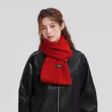 匹克 纯色舒适保暖柔软休闲百搭经典本命年 羊毛 绒线围巾 男女同款情侣款