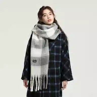 匹克 保暖防风秋冬季流苏百搭简约韩式轻奢风 聚酯纤维 绒线围巾 男女同款情侣款
