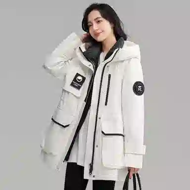 鸭鸭 三合一保暖户冲锋衣外防寒羽绒服 女款