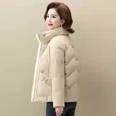 鸭鸭 短款休闲时尚纯色厚款羽绒服 女款