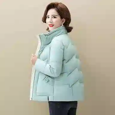 鸭鸭 短款休闲时尚纯色厚款羽绒服 女款