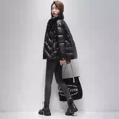 鸭鸭 经典韩版立领洋气百搭舒适羽绒服 女款