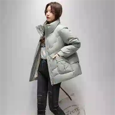 鸭鸭 时尚休闲百搭鸭绒厚款立领短款羽绒服 女款